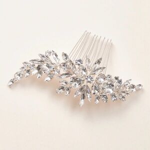 Elegant Wedding Bridal Silver Crystal Hair Comb